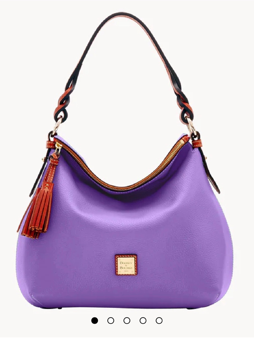 NWT Dooney & Burke twist strap hobo in lilac